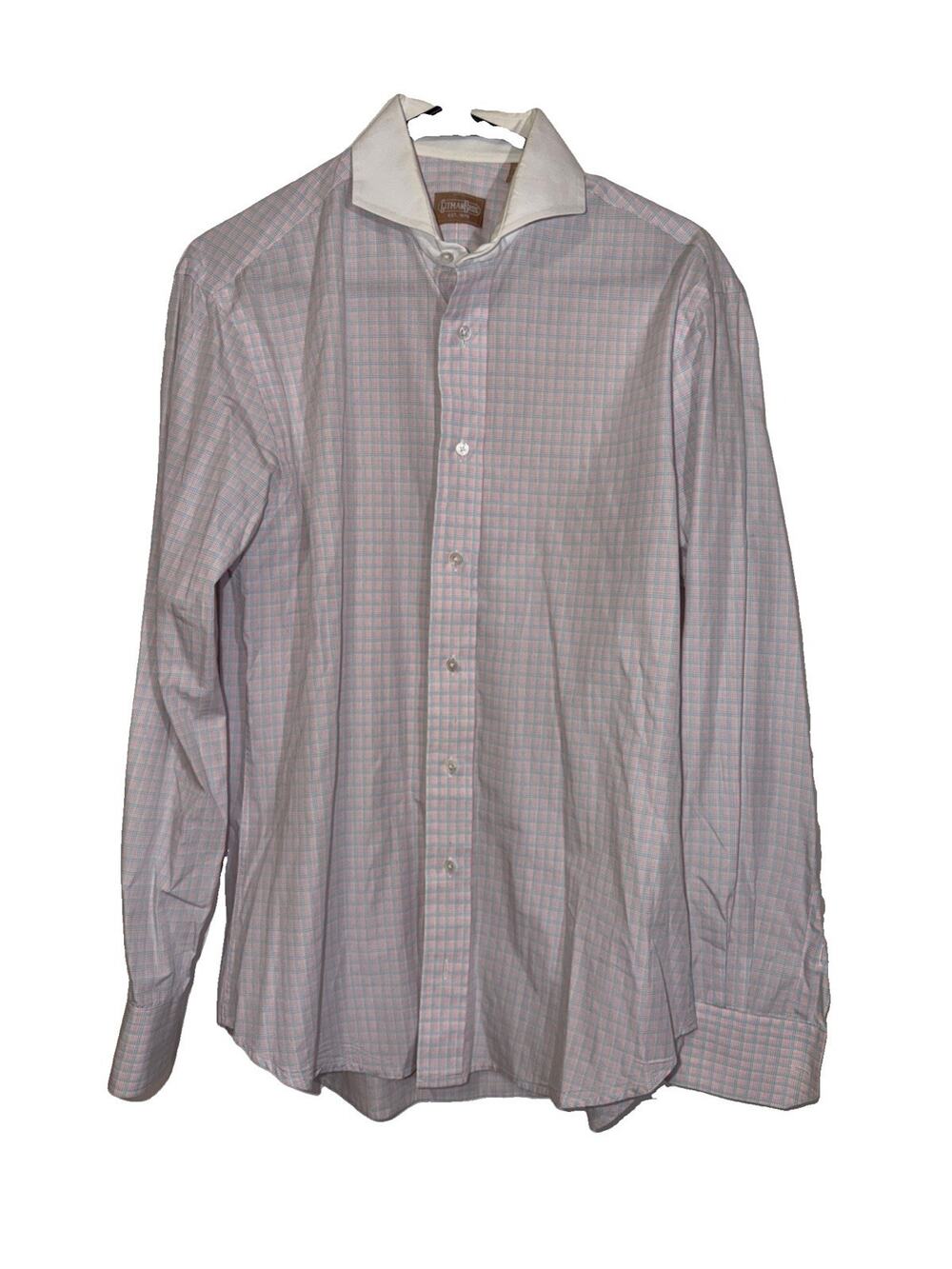 Vintage Gitman Bros Ultra Fine Pinpoint Oxford Shirt White Mens size 15.5/34 USA